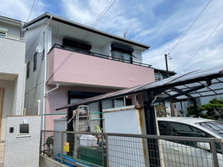 名古屋市北区Ｍ様邸外壁塗装工事・コーキング打ち替え、打ち増し工事・屋根塗装工事・ベランダ防水工事