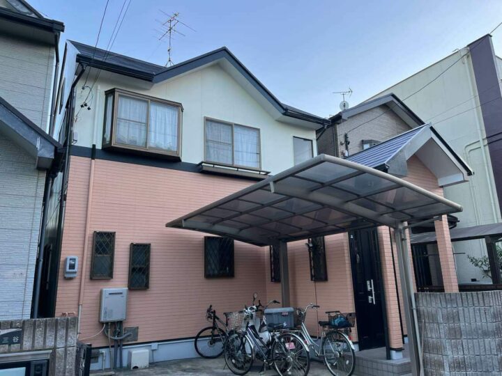 北名古屋市K様邸　外壁塗装工事・コーキング打ち替え、打ち増し工事・屋根塗装工事・トップコート工事