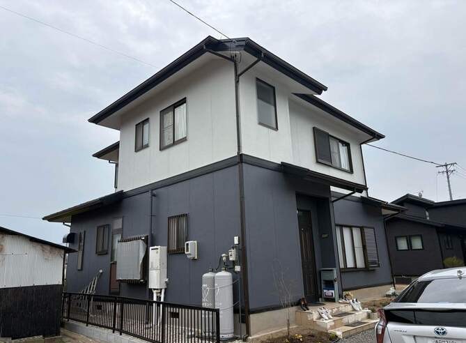犬山市Ｋ様邸　外壁塗装工事　コーキング打ち替え、打ち増し工事　屋根塗装工事　防水工事　雨樋改修工事