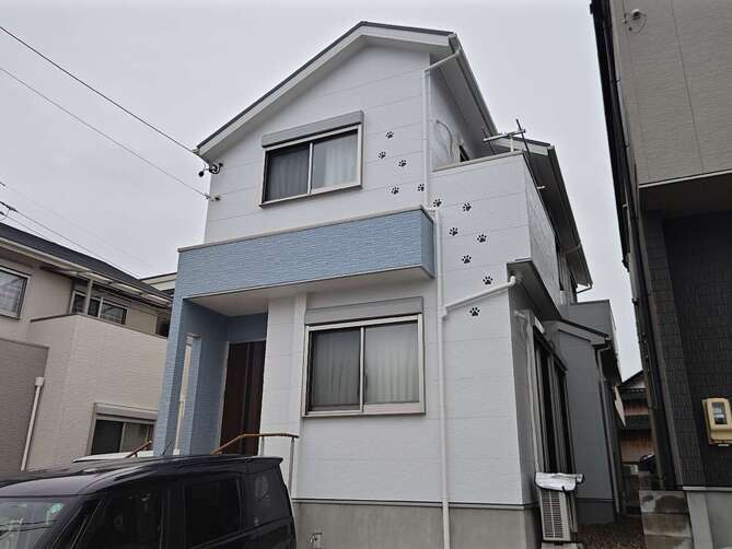 名古屋市守山区　Ｕ様邸　外壁塗装工事　コーキング打ち替え、打ち増し工事　屋根塗装工事　トップコート工事