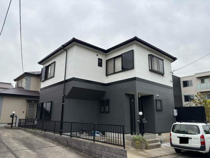 春日井市Ｋ様邸　外壁塗装工事　コーキング打ち替え･コーキング打ち増し　屋根カバー工事　ベランダトップコート工事