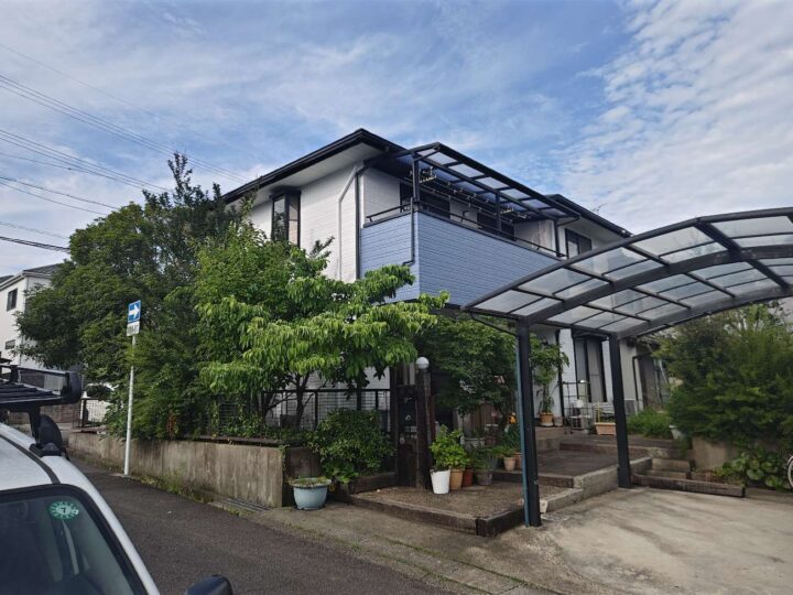 春日井市Ｓ様邸　外壁塗装工事　コーキング打ち替え、打ち増し工事　屋根塗装工事