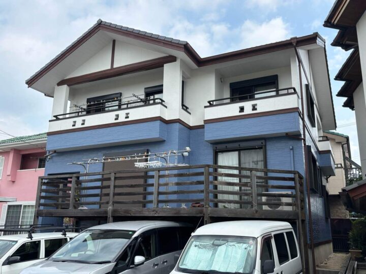 春日井市Ｋ様邸　外壁塗装工事　コーキング打ち替え、打ち増し工事　トップコート工事