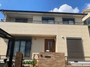 春日井市N様邸　外壁塗装工事　コーキング打ち替え、打ち増し工事　ベランダ防水工事