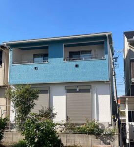 春日井市Ｆ様邸　外壁塗装工事　コーキング打ち増し、打ち替え　トップコート工事