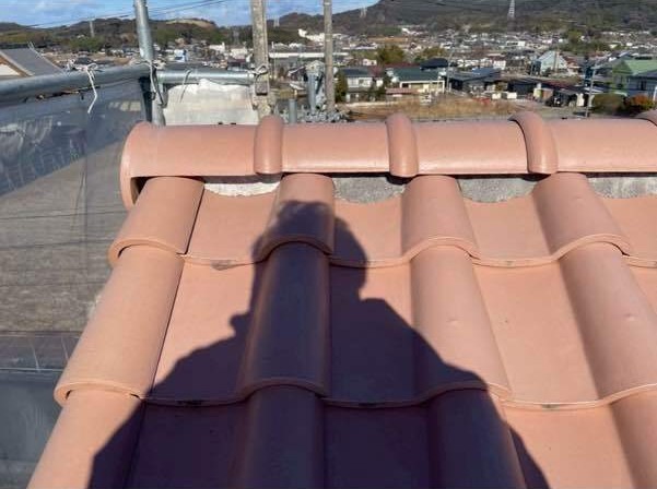 屋根漆喰 施工後