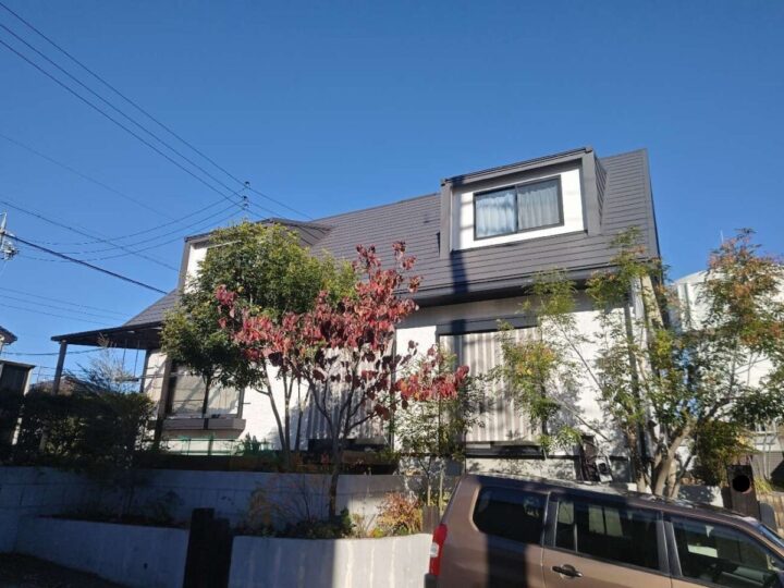 春日井市T様邸　屋根カバー工事　役物塗装工事