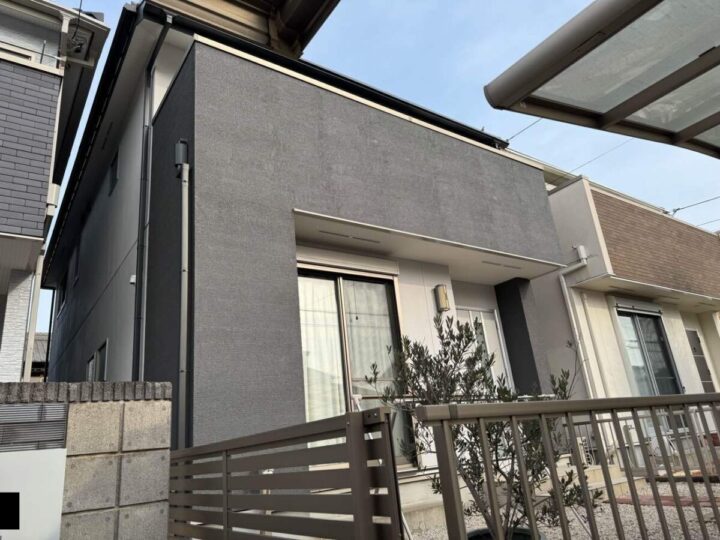 春日井市H様邸　外壁塗装工事　コーキング打ち替え、打ち増し工事　屋根塗装工事　ベランダトップコート工事