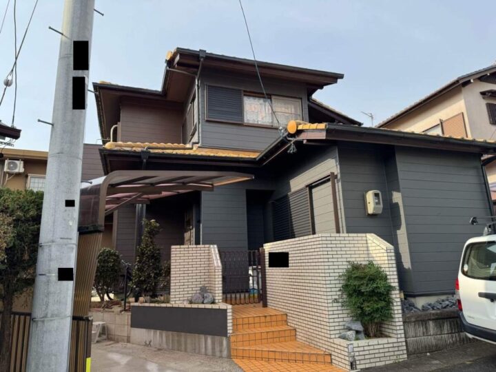 小牧市N様邸　外壁塗装工事　コーキング打ち替え、打ち増し工事　屋根漆喰工事