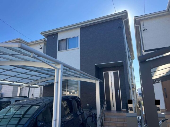 春日井市T様邸　外壁塗装工事　コーキング打ち替え、打ち増し工事　屋根塗装工事　ベランダトップコート工事