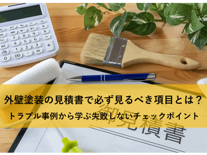 外壁塗装の見積書で必ず見るべき項目とは?