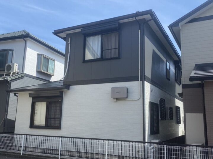 春日井市Ｉ様邸　外壁塗装工事　コーキング打ち替え、打ち増し工事　屋根塗装工事　防水工事