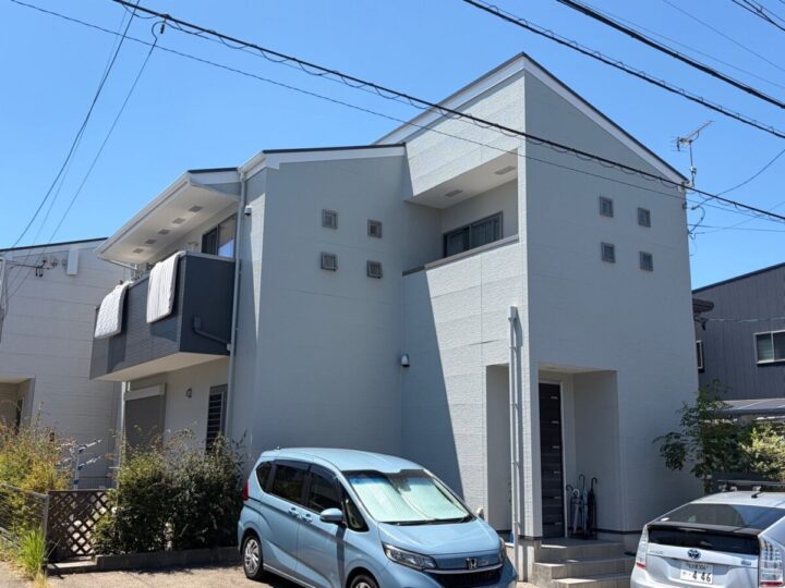 春日井市Ｉ様邸　外壁塗装工事　コーキング打ち替え、打ち増し工事　屋根塗装工事　トップコート工事